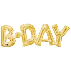 B.day Gold Block Phrase Shape S55 Pkt (26" X 9")