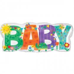 Baby Banner Cute Icons Shape P30 Pkt (33" X 14")