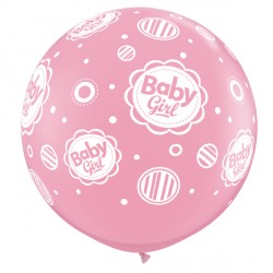 Baby Girl Dots-a-round 3' Pink (2ct) By