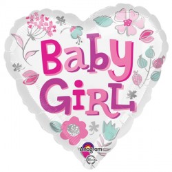 Baby Girl Hearts Standard S40 Pkt