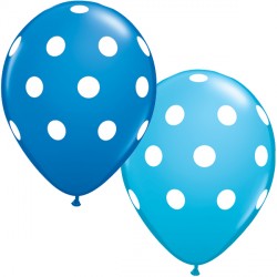 Big Polka Dots 11" Dark Blue & Robin's Egg Blue (25ct) Ygx