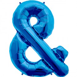 Blue Ampersand & Shape 16" Pkt