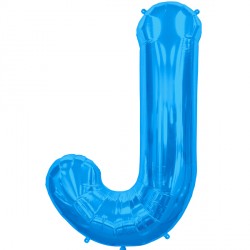 Blue Letter J Shape 16" Pkt