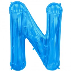 Blue Letter N Shape 16" Pkt