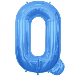 Blue Letter Q Shape 16" Pkt