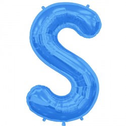 Blue Letter S Shape 34" Pkt