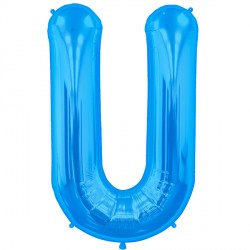 Blue Letter U Shape 16" Pkt