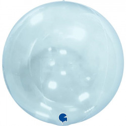 Blue Transparent Globe 15" Grabo Shape Pkt (no Valve)