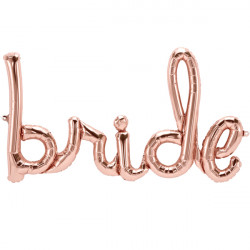Bride Script Rose Gold 40" Airfilled Shape S1-01 Pkt