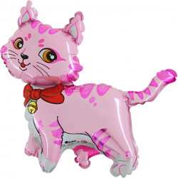 Cat Pink 14" Mini Shape Flat