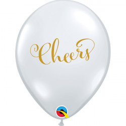 Cheers 11" Diamond Clear Gold Ink (25ct) Lac