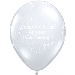 Christening-a-round 11" Diamond Clear (50ct) Tw