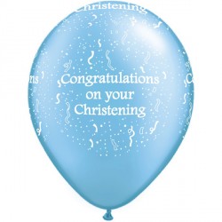 Christening-a-round 11" Pearl Azure (50ct) Lbr