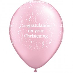 Christening-a-round 11" Pearl Pink (50ct) Lbr