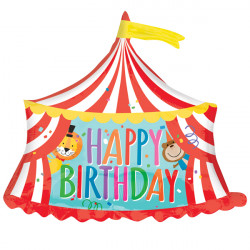 Circus Tent Birthday Shape P35 Pkt (28" X 28")