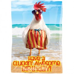 Cluckin' Awesome Birthday Avanti  Junior Shape S40 Pkt