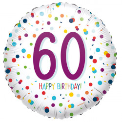 Confetti 60 Birthday Standard S40 Pkt