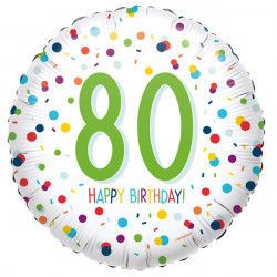 Confetti 80 Birthday Standard S40 Pkt