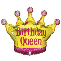 Crown Birthday Queen 36" Shape C Pkt