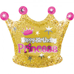 Crown Happy Birthday Junior Shape S40 Pkt (20" X 16")