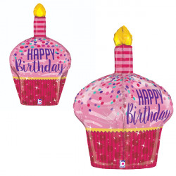 Cupcake Sparkles Birthday 35" Dimensionals Shape D4 Pkt