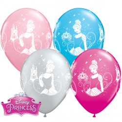 Disney Princess Cinderella 11" Wild Berry, Pink, Robin's Egg Blue & Silver (25ct) Lbc