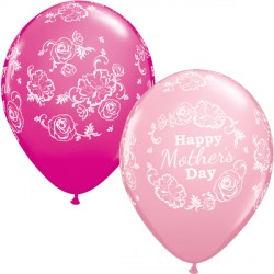 Floral Damask Mother's Day 11" Pink & Wild Berry (25ct) Ygx