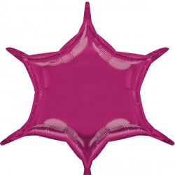 Fuchsia 6 Point Star D32 Flat (3ct)