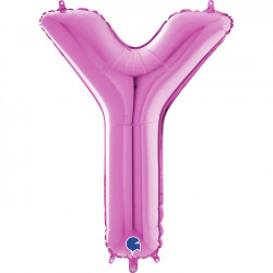 Fuchsia Letter Y Shape 26" Pkt