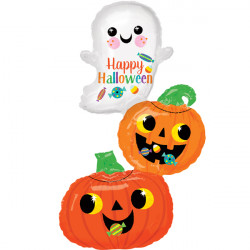 Ghost & Pumpkin Stack Shape P35 Pkt (22" X 37")