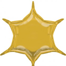 Gold 6 Point Star D32 Flat (3ct)