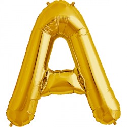 Gold Letter A Shape 16" Pkt