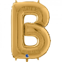 Gold Letter B Shape 26" Pkt