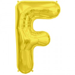 Gold Letter F Shape 16" Pkt