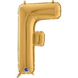 Gold Letter F Shape 26" Pkt