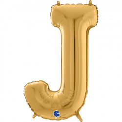 Gold Letter J Shape 26" Pkt