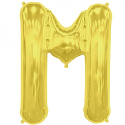 Gold Letter M Shape 16" Pkt