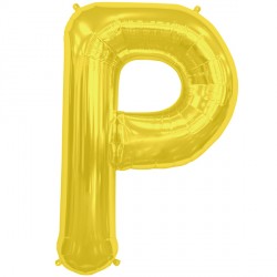 Gold Letter P Shape 16" Pkt