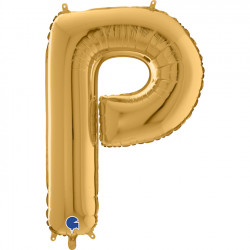 Gold Letter P Shape 26" Pkt