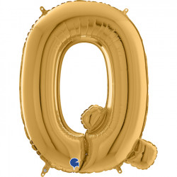 Gold Letter Q Shape 26" Pkt