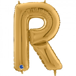 Gold Letter R Shape 26" Pkt