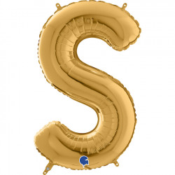 Gold Letter S Shape 26" Pkt