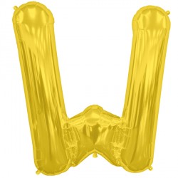 Gold Letter W Shape 16" Pkt