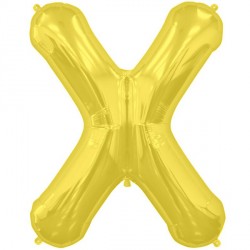 Gold Letter X Shape 16" Pkt