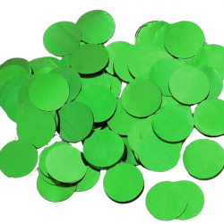 Green 15mm Round Metallic Confetti 100g