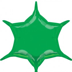 Green 6 Point Star D32 Flat (3ct)