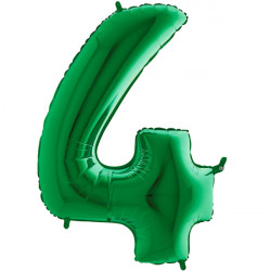 Green Number 4 Shape 40" Pkt