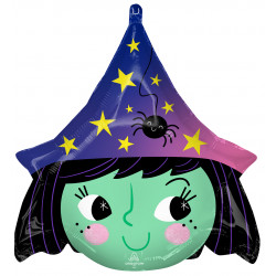 Halloween Witch Standard Junior Shape S50 Pkt (19" X 19")