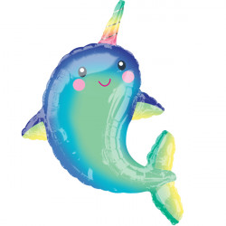 Happy Narwhal Shape P35 Pkt (29" X 39")