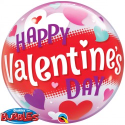 Hearts Happy Valentine's Day 22" Single Bubble Yrv